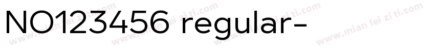 NO123456 regular字体转换